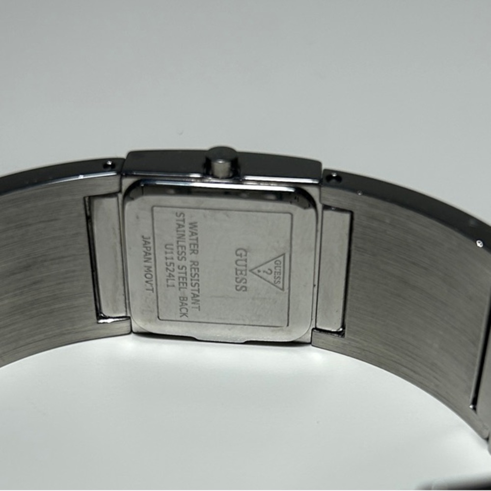 Guess Silver Geometric Pattern Bracelet Watch Vin… - image 5